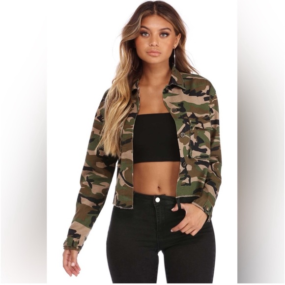 CAMO CROP JACKET main image 1